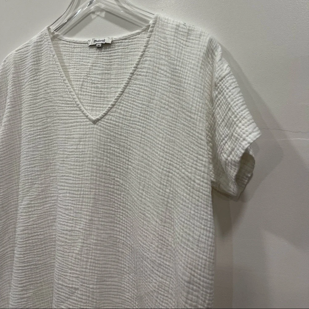 Madewell Cotton Gauze Cover-Up Tunic Dress MC129 Vacation Beach Summer Size XS